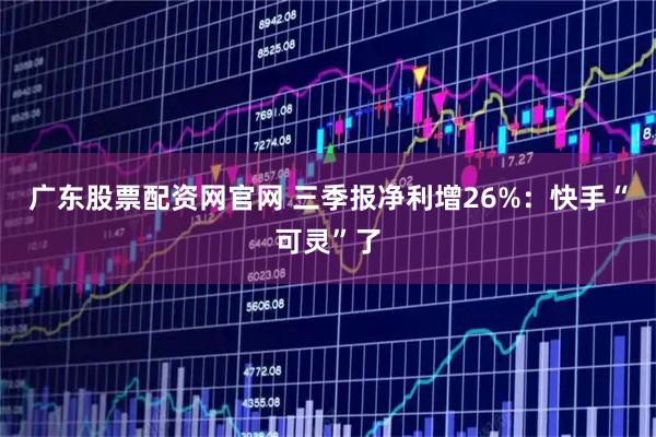 广东股票配资网官网 三季报净利增26%：快手“可灵”了